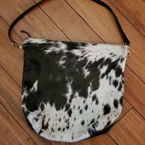 Salt + Pepper Cowhide Purse